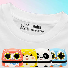 StacynKirill Customized Name Stamp - Cute Animal Personalised Name Stamp For Clothing Kids Adults