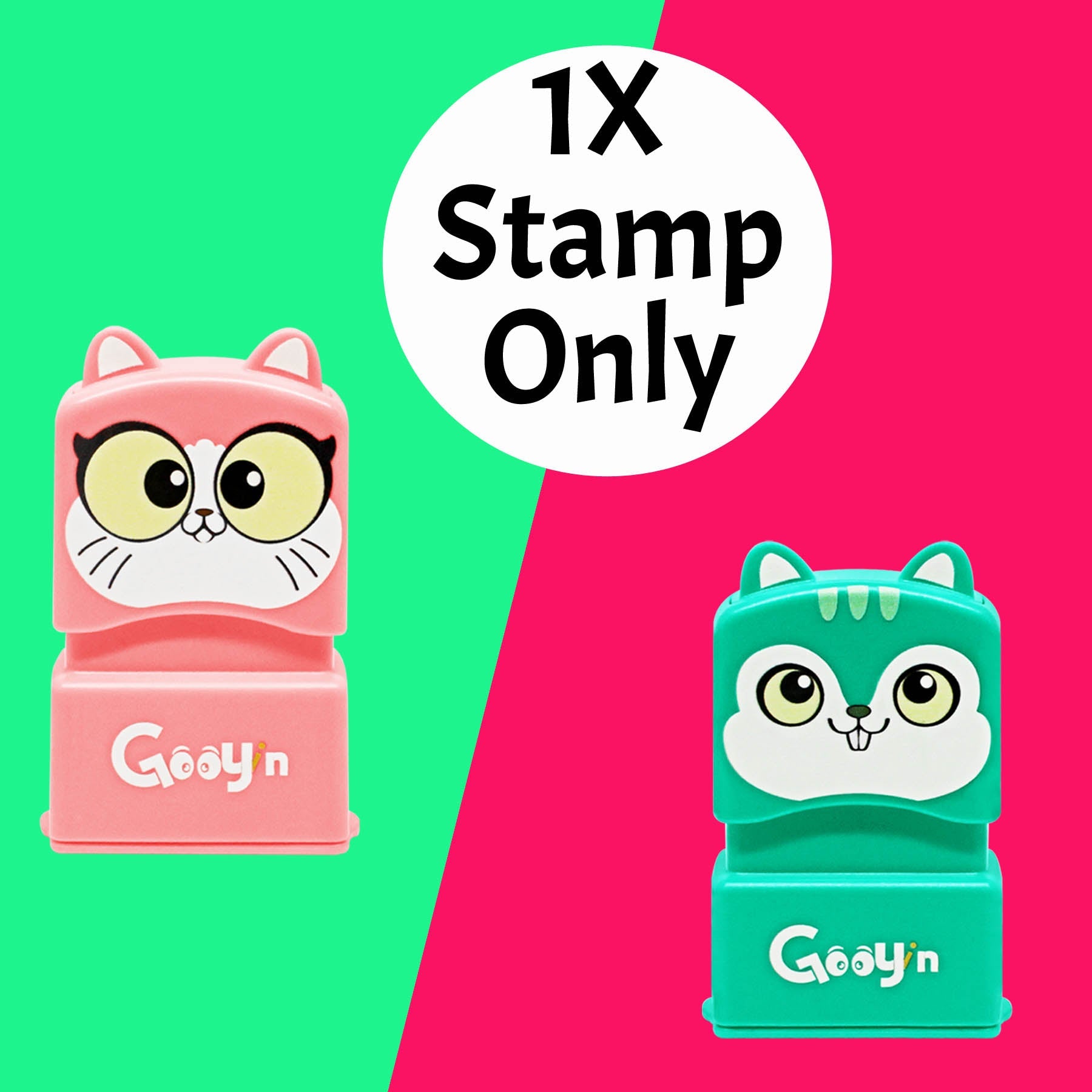 Stacy And Kirill (Stacynkirill) Name Stamp - Cute Cat Hamster Personalised Name Stamp For Kids AdultsStacy & Kirill